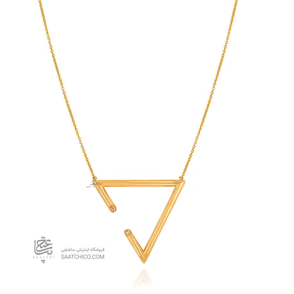 گردنبند طلا طرح هندسی مثلث کد CN479