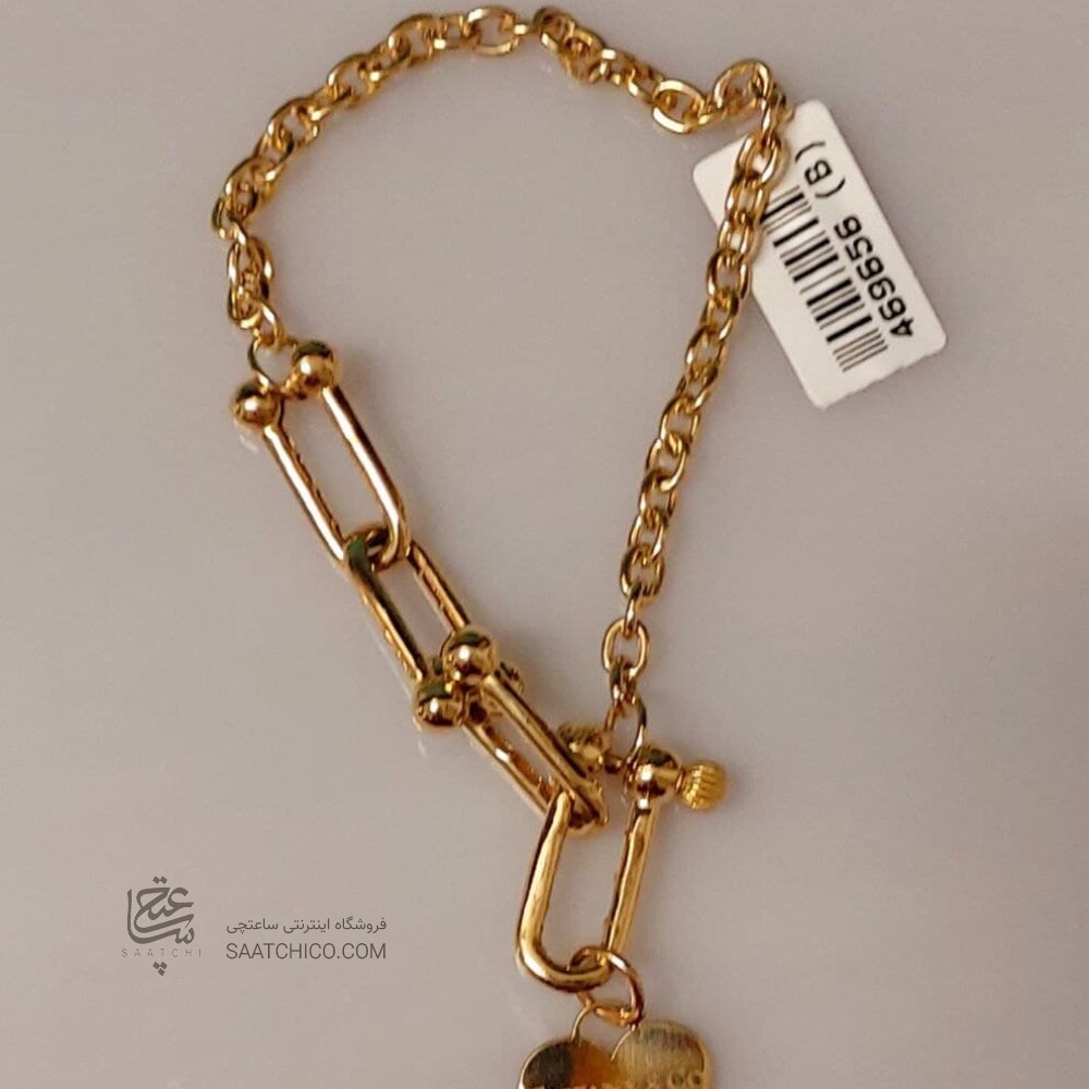 دستبند طلا با زنجیر تیفانی و آویز قلب تیفانی کد CB700