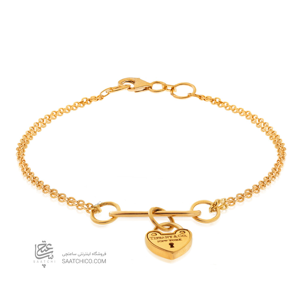 دستبند طلا با آویز قلب تیفانی کد CB493