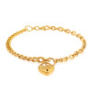 دستبند طلا طرح ترکیبی با آویز قلب تیفانی کد CB494