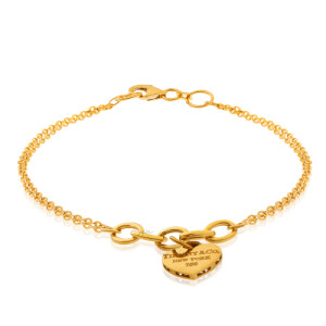 دستبند طلا با آویز قلب تیفانی کد CB495