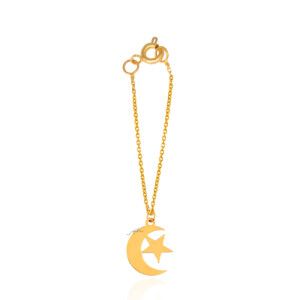 آویز ساعت طلا طرح ماه و ستاره کد WP366