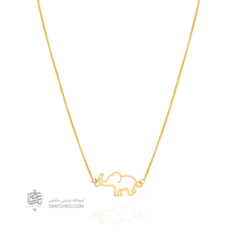 گردنبند طلای کودک طرح فیل کد KN747