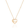 گردنبند طلا زنانه طرح قلب و Love کد CN555