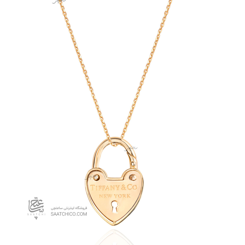 قفل طلا بدون زنجیر طرح قلب تیفانی کد CP407