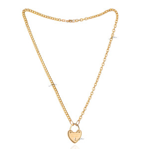 گردنبند طلا طرح ترکیبی با آویز قلب تیفانی کد CN575