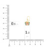گوشواره طلا کودک طرح پروانه کد KE135