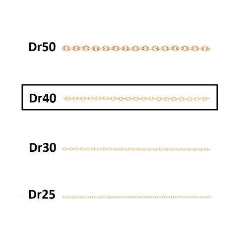 زنجیر طلا معمولی کد CD40