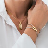 دستبند زنانه با پلاک طلا کد XB629