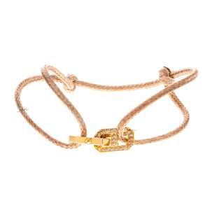 دستبند زنانه با پلاک طلا کد XB629