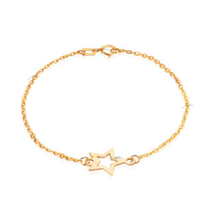 دستبند طلا طرح ستاره کد LB143