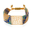دستبند میوکی با پلاک طلا طرح ارمغان کد XB660