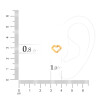گوشواره طلا طرح قلب کد CE514