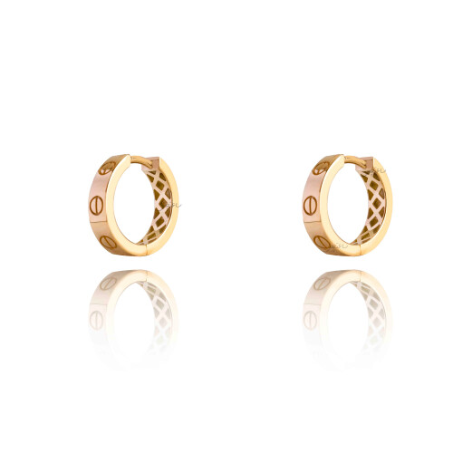 گوشواره طلا طرح LOVE کارتیه کد CE536