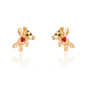 گوشواره طلا طرح تدی کد CE538