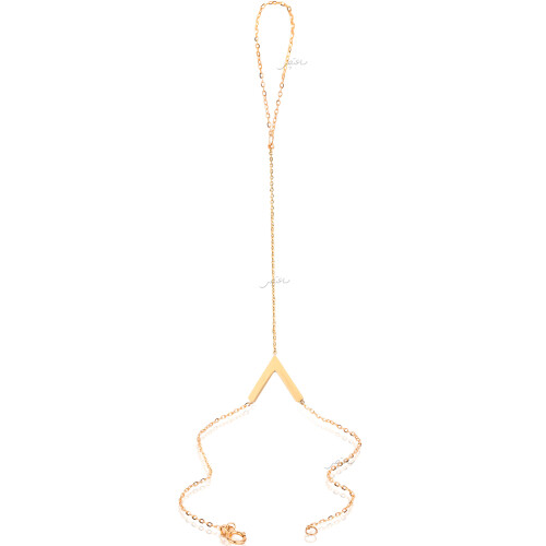 تمیمه طلا طرح V کد LT435