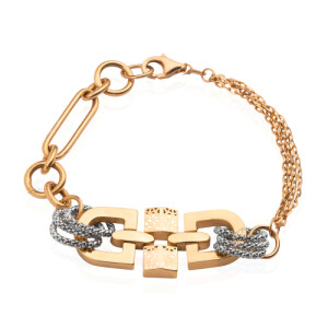 دستبند طلا ترکیبی کد CB648