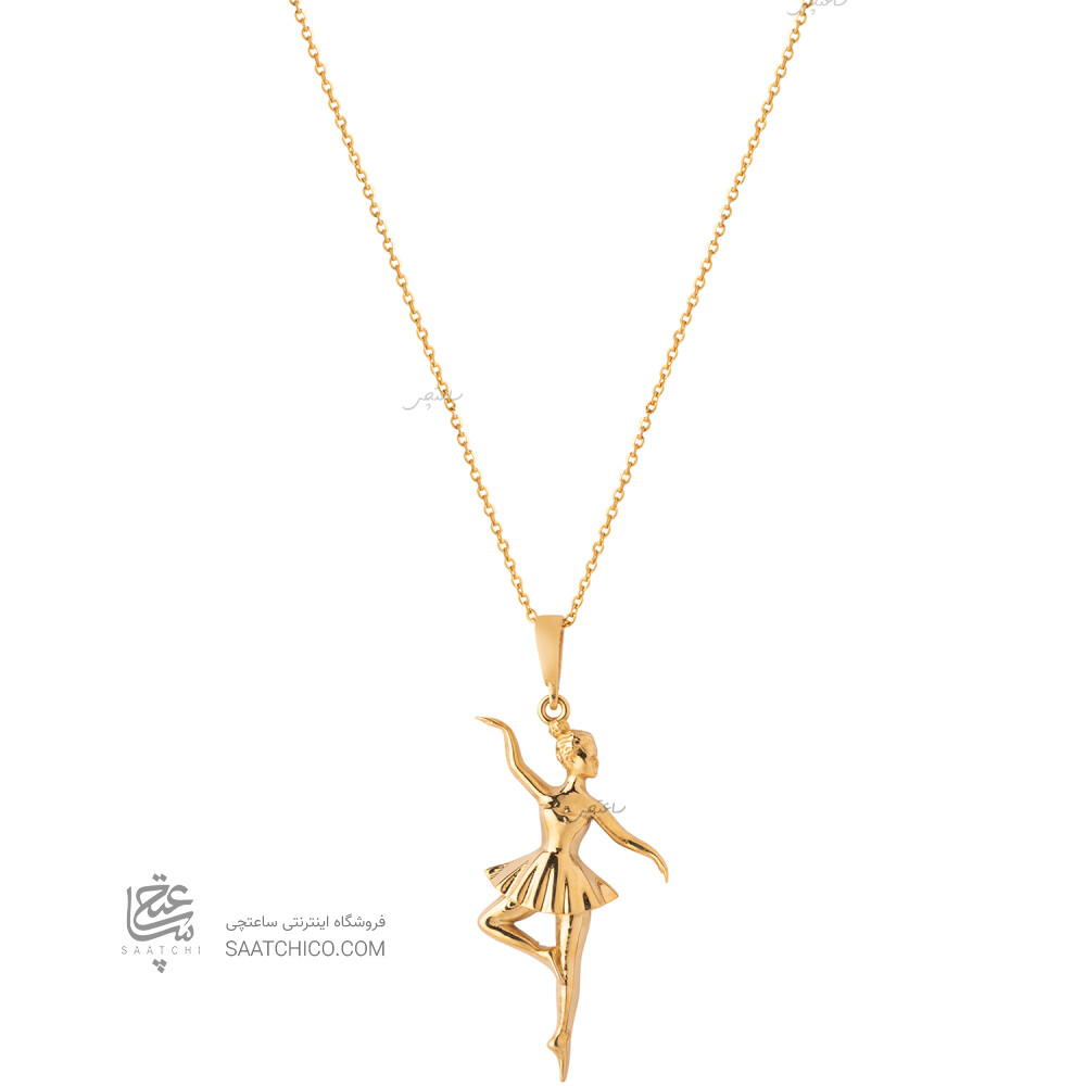 آویز طلا بدون زنجیر طرح بالرین کد CP449