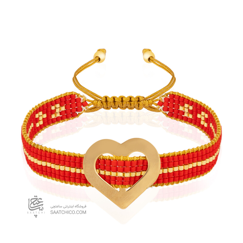 دستبند میوکی با پلاک طلا طرح آوا کد XB689