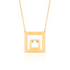 گردنبند طلا از کالکشن آژین طرح مربع کد CN735
