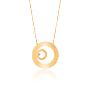 گردنبند طلا از کالکشن آژین طرح دایره کد CN736