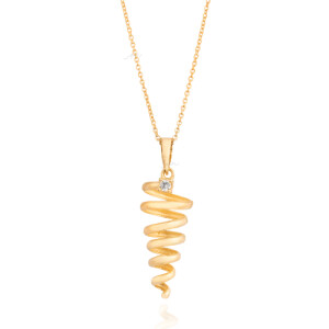 آویز طلا بدون زنجیر طرح فنر کد CP454