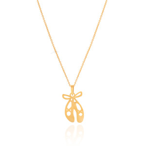 آویز طلا کودک بدون زنجیر طرح کفش باله کد KP715