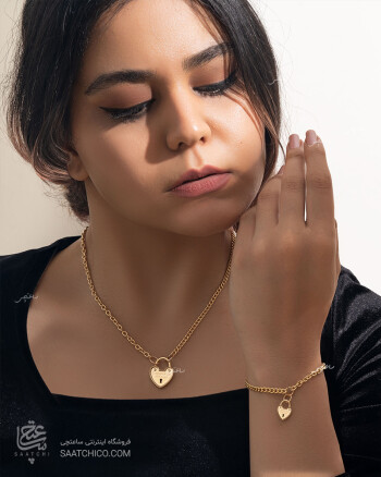 گردنبند ودستبند با آویز تیفانی